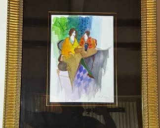Original Signed Watercolor by ITZCHAK TARKAY