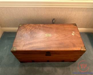 Antique Cedar Chest with Brass Accents
