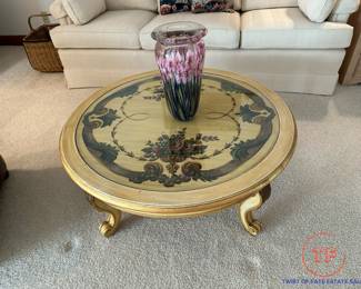 Hand Painted French Provincial Coffee Table 