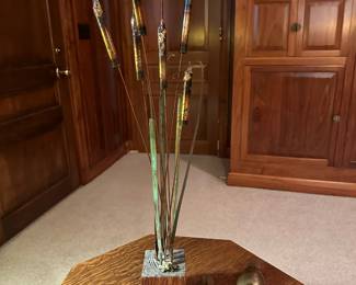 MCM Cattails Metal Art