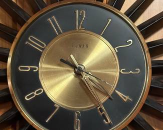 ELGIN MCM Starburst Wall Clock