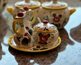 Early Provincial Farmhouse Style ACSON (Japan) Ceramic Pottery Pieces