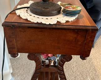 Antique Italian LYRE Side Table
