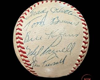 1956 Boston RED SOX Signed Baseball Opener against Baltimore (TED WILLIAMS)
