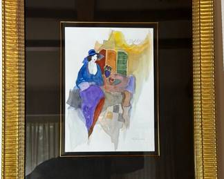 Original Signed Watercolor by ITZCHAK TARKAY