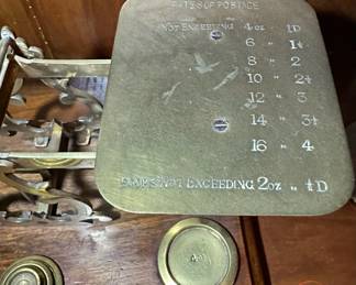 Antique Brass Postal Scale