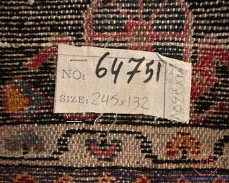 India Handmade Wool Pile Area Rug (8' x 4')