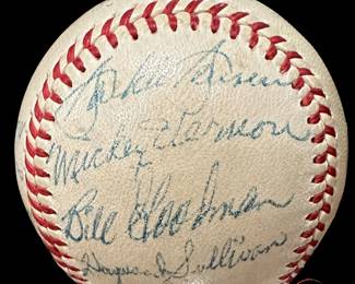 1956 Boston RED SOX Signed Baseball Opener against Baltimore (TED WILLIAMS)
