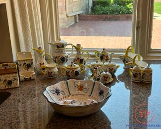 Early Provincial Farmhouse Style ACSON (Japan) Ceramic Pottery Pieces