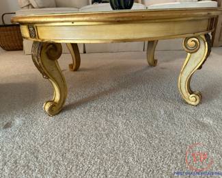 Hand Painted French Provincial Coffee Table 