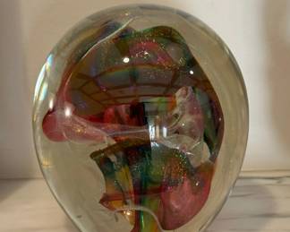 RW STEPHAN Dichroic Art Glass Paperweight