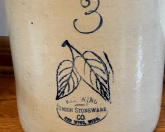 RED WING 3 Gallon Birch Leaf Union Stoneware Co Crock