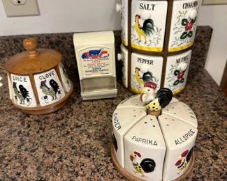 Vintage Rooster Spice Sets