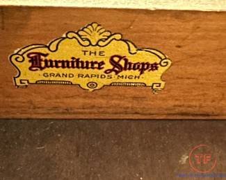 THE FURNITURE SHOPS Hand Painted Drop Leaf Tea Cart