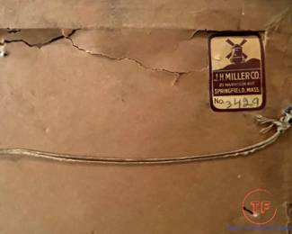 Massachusetts Hudson River Valley School 19th-20th Century Era American lndustry Scenic Landscape Oil Painting on Canvas with J.H. Miller Company Frame 