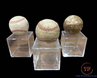 Collection of Signed Baseballs (1946 World Series, 1956 Red Sox Opener, 1933 Boston Braves)