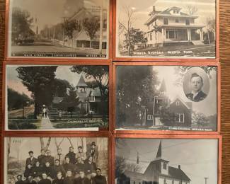 Antique NEBRASKA Postcards in Copper Frames