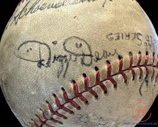 1946 World Series Signed Baseball by ST. LOUIS CARDINALS (DIZZY DEAN)