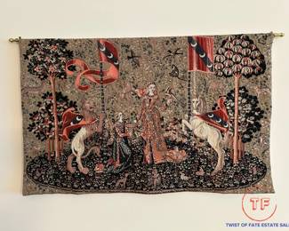 16th Century Style Lady and the Unicorn (Dame a La Licorne) Wall Tapestry 