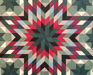 Signed Wood Mosaic Framed Wall Art