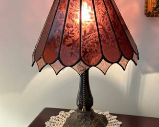 Vintage Stained Glass Table Lamp