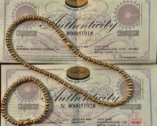 18KT GOLD Chiampesan Bracelet and Choker