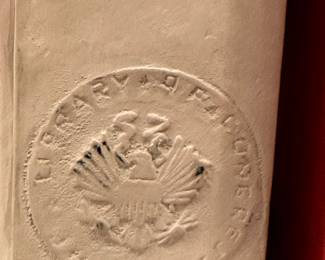 LIBRARY OF CONGRESS Cast Sandstone Vintage Owl Bookends