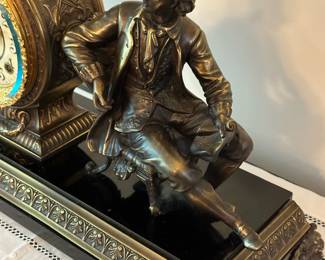 Antique ANSONIA Clock Co. Figural Mantle Clock