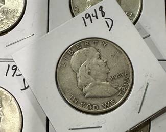 Franklin SILVER Half Dollars