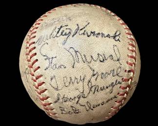 1946 World Series Signed Baseball by ST. LOUIS CARDINALS (DIZZY DEAN)