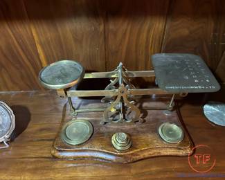 Antique Brass Postal Scale