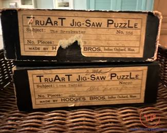 1940's Tru-Art Jig-Saw Puzzles by HODGES BROS Massachusetts 