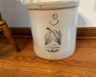 RED WING 3 Gallon Birch Leaf Union Stoneware Co Crock