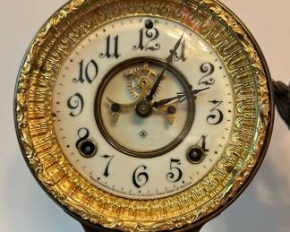 Antique ANSONIA Clock Co. Figural Mantle Clock