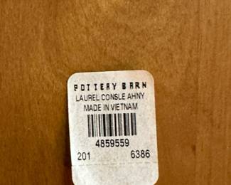 POTTERY BARN Laurel Console Table