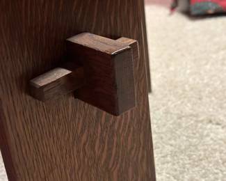 Arts and Crafts Style STICKLEY Era Quarter Sawn Oak Octagon Keyed Side or Tabouret Table