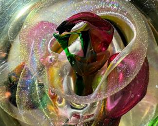 RW STEPHAN Dichroic Art Glass Paperweight