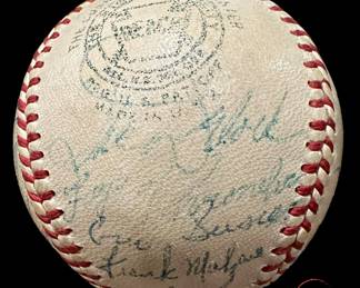 1956 Boston RED SOX Signed Baseball Opener against Baltimore (TED WILLIAMS)
