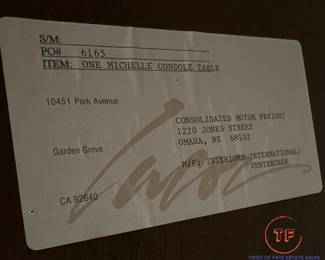 One Michelle Console Table with Matching Stools