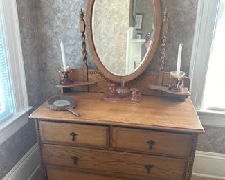 Antique Dresser with Mirror
