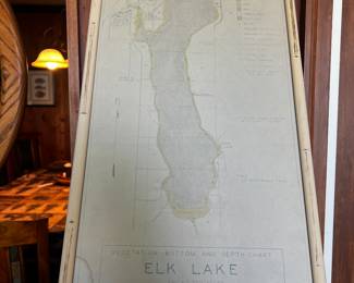 Vegetation Bottom & Depth Chart of Elk Lake