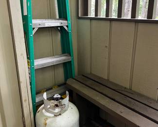 Ladders, propane tank