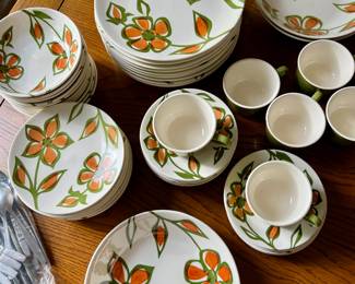 MID CENTURY IRONSTONE BELFAIR CHINA SET OF DISHES 