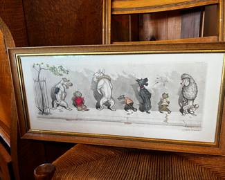 Boris O'Klein Dirty Dogs of Paris Etching