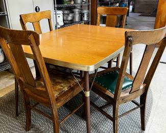 Vintage formica table. Vintage chairs