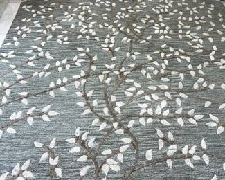 SAGE GREEN & WHITE AREA RUG