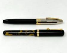 Sheaffer Legacy Black Fountain Pen 18k Nib & Bexley Ohio Series Tortoise Celluloid Ballpoint Pen
