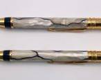 Parker Duofold Centennial Pearl, Black, & Gold Ballpoint Pen & Mechanical Pencil Set
