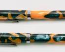 FPR Triveni Orange & Green Swirl Acrylic Fountain Pens
