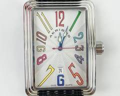 AKRIBOS XXIV Rainbow Guilloche Dial Quartz Dress Watch
